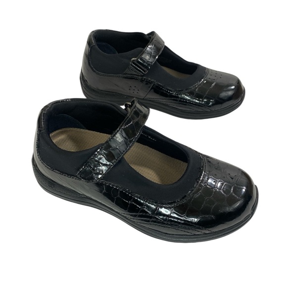 Drew Women's Black Leather Rose Mary Jane Shoes Size 5 - Picture 1 of 11